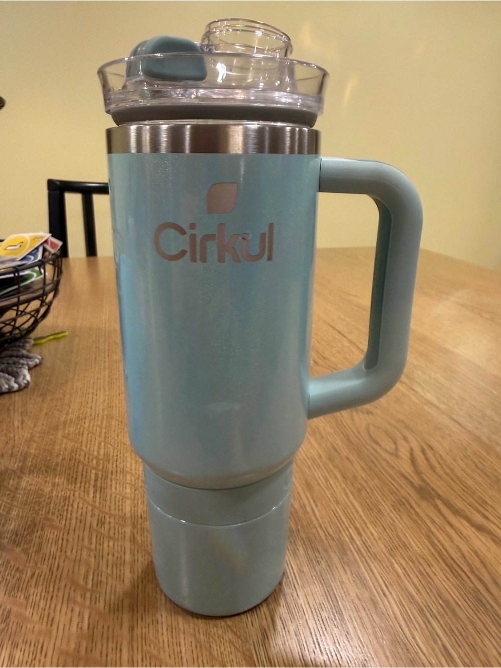 Cirkul Light Blue Insulated Travel Mug with Handle